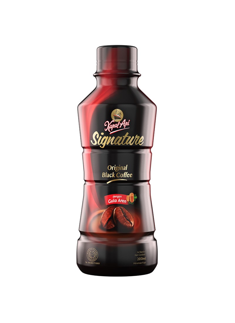 KAPAL API COFFEE DRINK SIGNATURE ORGINAL BLACK COFFEE BTL 200mL