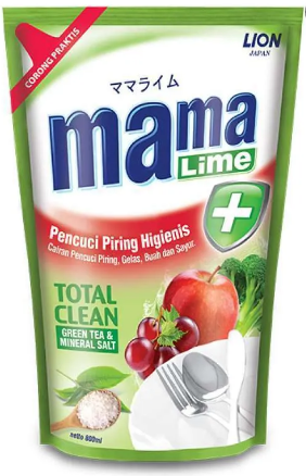 MAMA LIME CAIRAN PENCUCI PIRING REFILL GREEN TEA PCH 800/780mL
